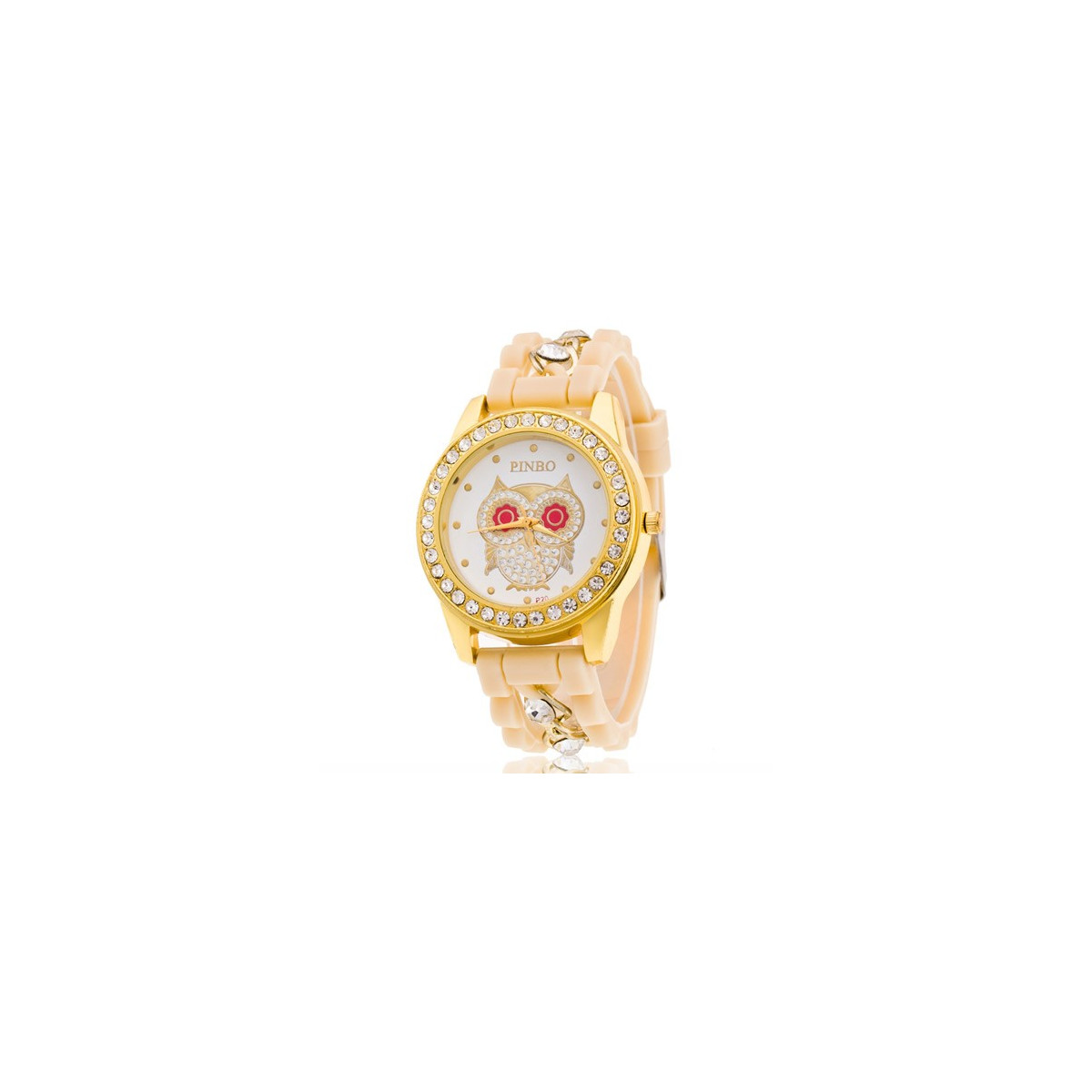 Watch owl beige color