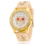 Reloj búho color beige