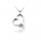 Gold plated heart pendant