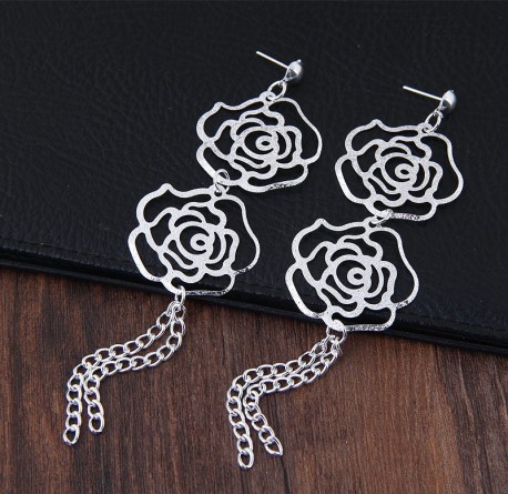 Boucles d'oreilles Rose Flower
