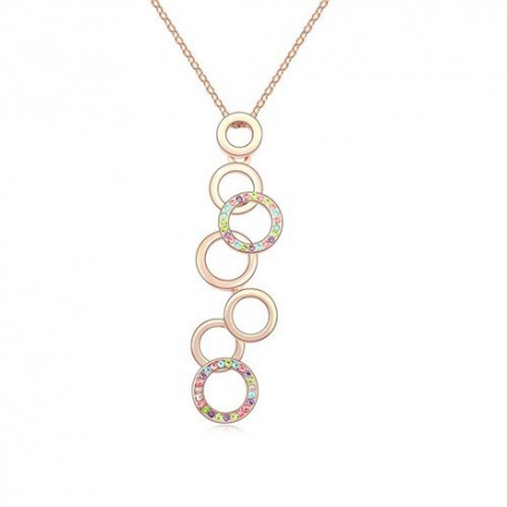 Necklace Crossed Circles
